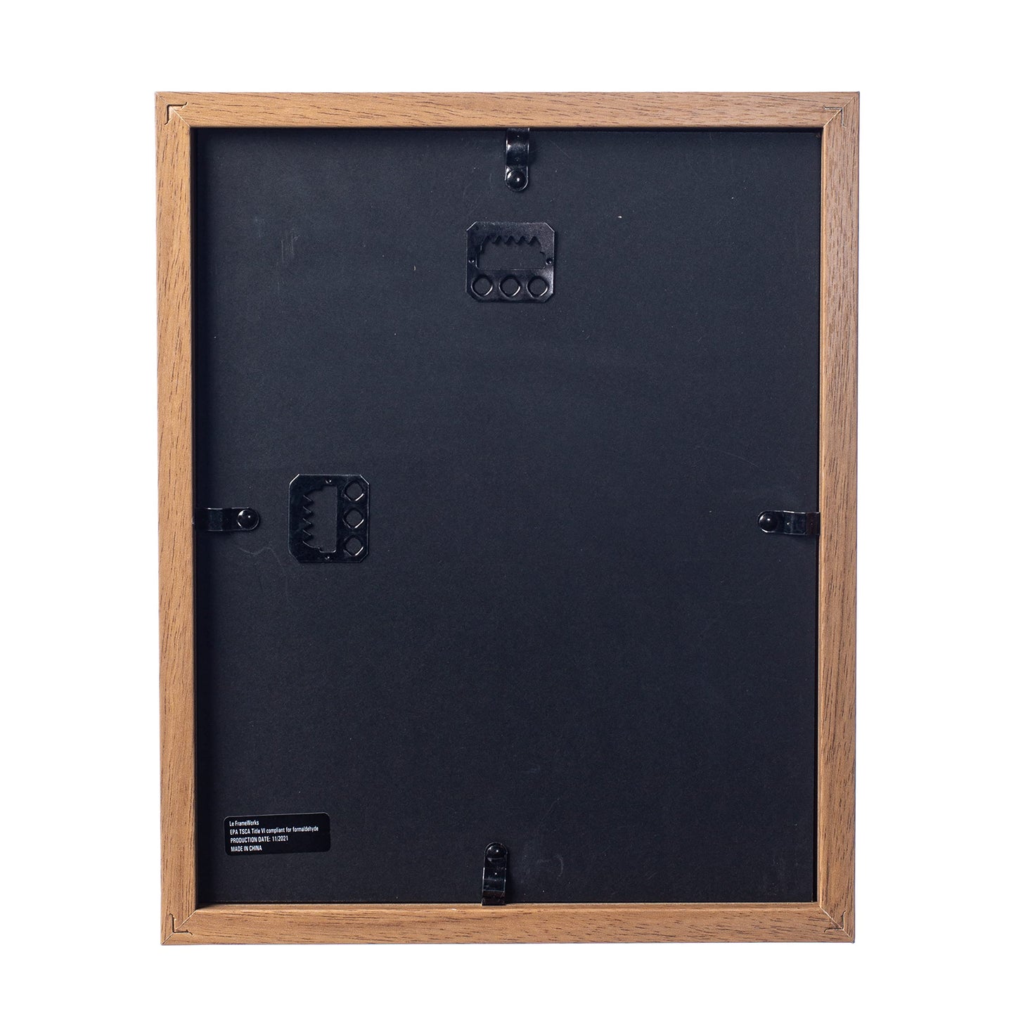 Wooden Shadow Box Frame – Display Case with Soft Felt Back, Memory Box with Tempered Glass, Elegant White Ball Push Pins