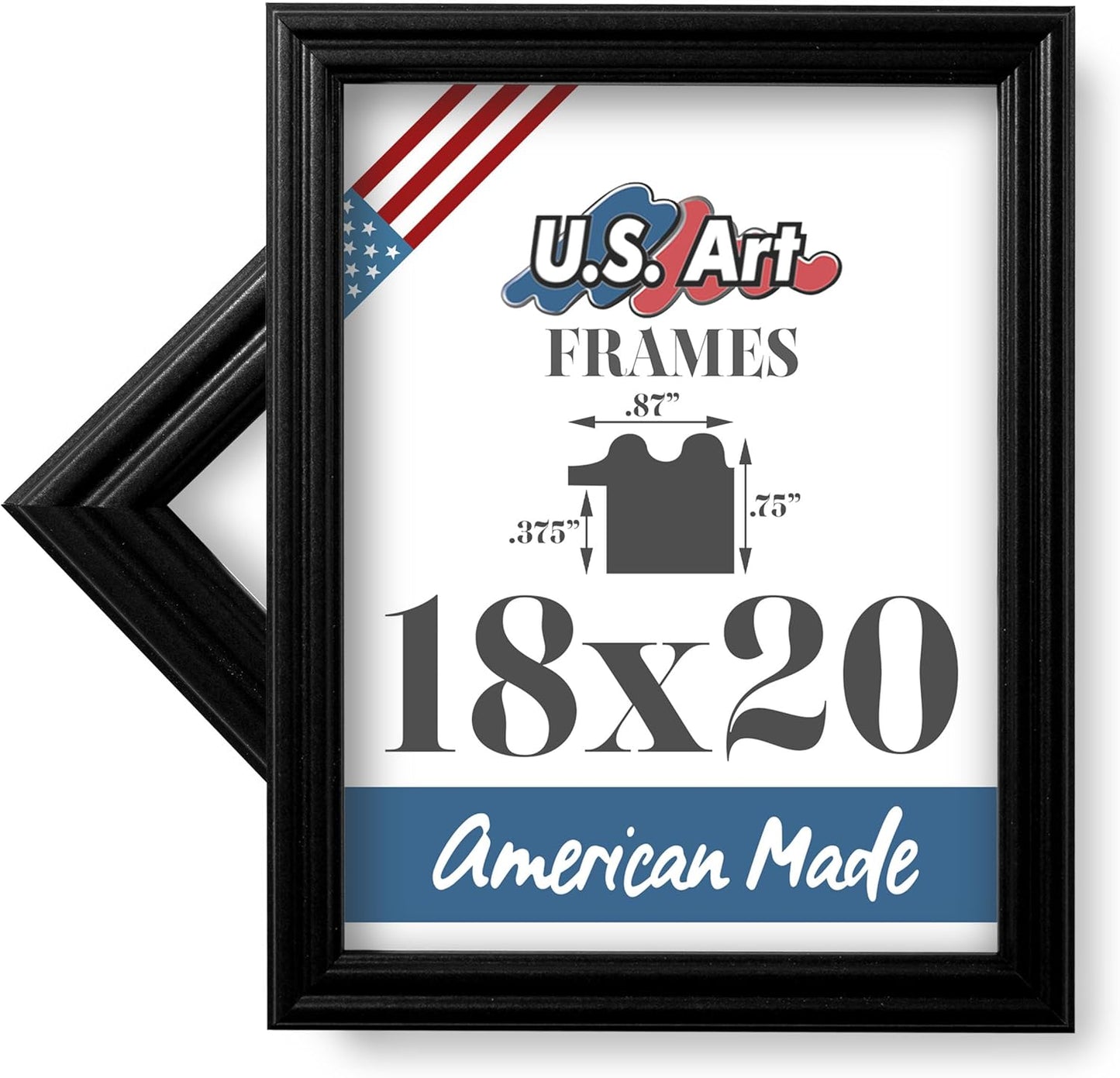 Traditional Style White Thin .75 Inch Wide, Solid Wood, Wall Decor Picture Poster Photo Frame