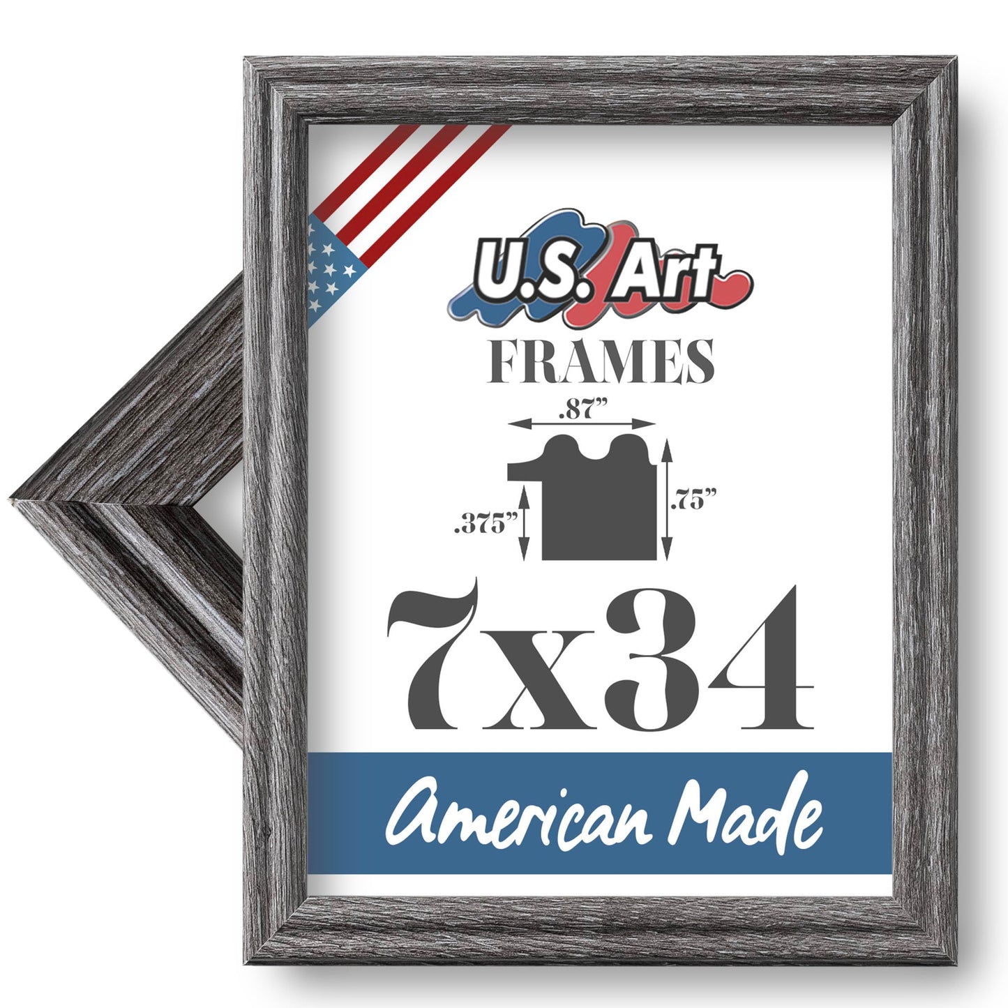 Traditional Style White Thin .75 Inch Wide, Solid Wood, Wall Decor Picture Poster Photo Frame