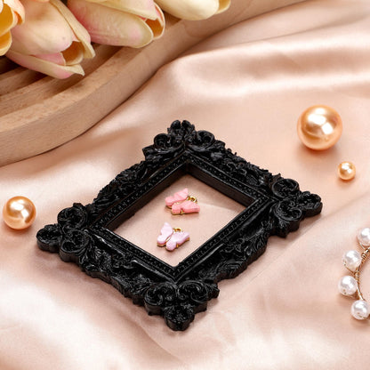 5 Pieces Vintage Resin Picture Frame Antique Photo Frames, Jewelry Display Frame DIY NO GLASS or BACKING