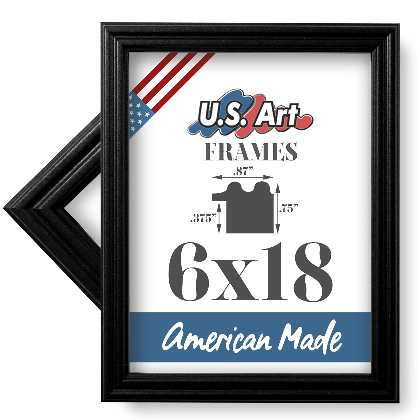 Traditional Style White Thin .75 Inch Wide, Solid Wood, Wall Decor Picture Poster Photo Frame