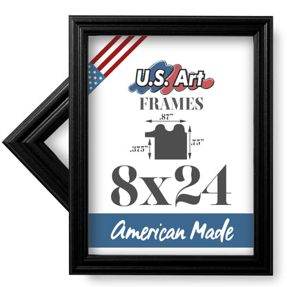 Traditional Style White Thin .75 Inch Wide, Solid Wood, Wall Decor Picture Poster Photo Frame