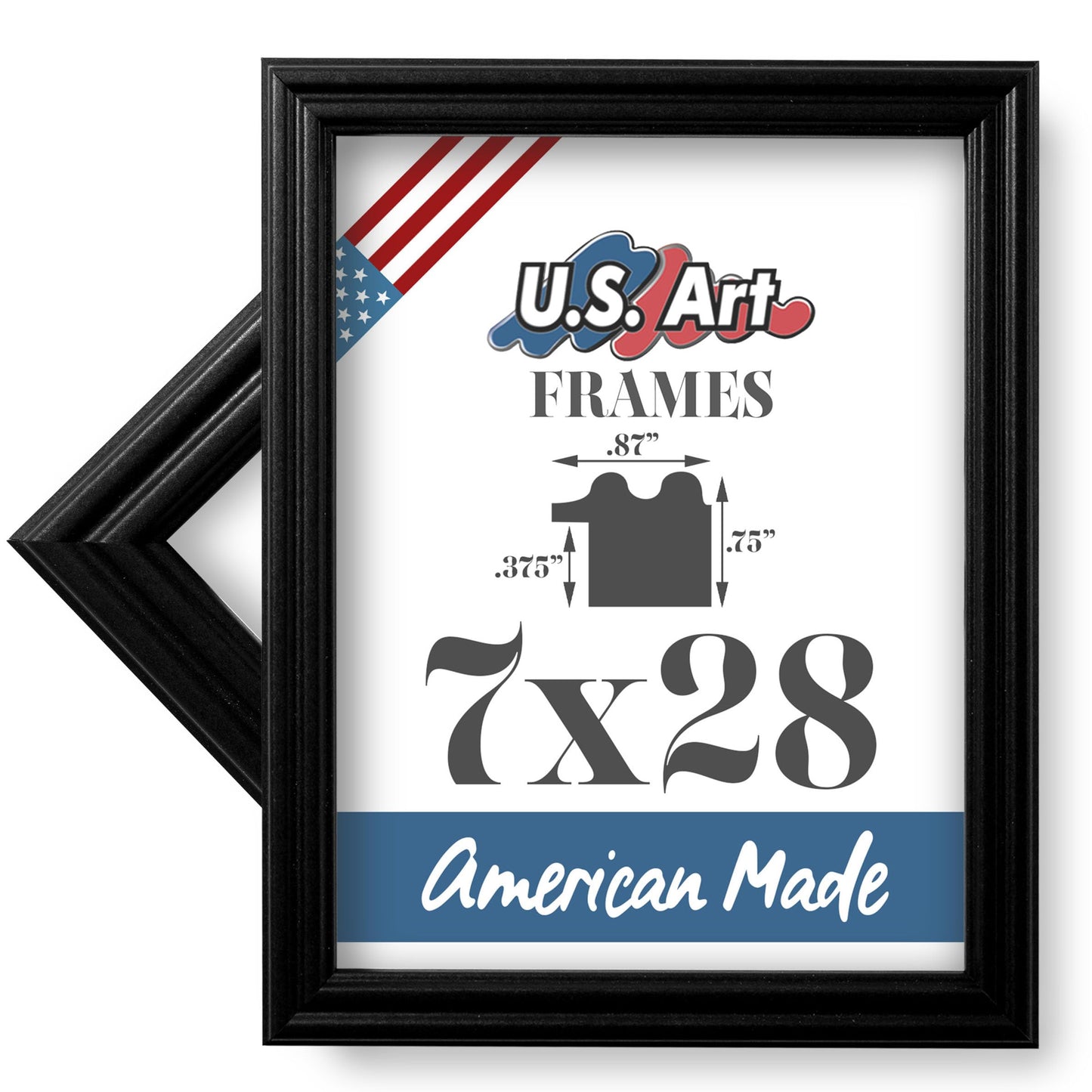 Traditional Style White Thin .75 Inch Wide, Solid Wood, Wall Decor Picture Poster Photo Frame