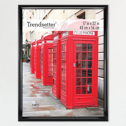 Trendsetter Poster Frame Black High-Gloss, Vertical & Horizontal Wall Hanging Large Picture Frame for Photos, Posters & Art Prints