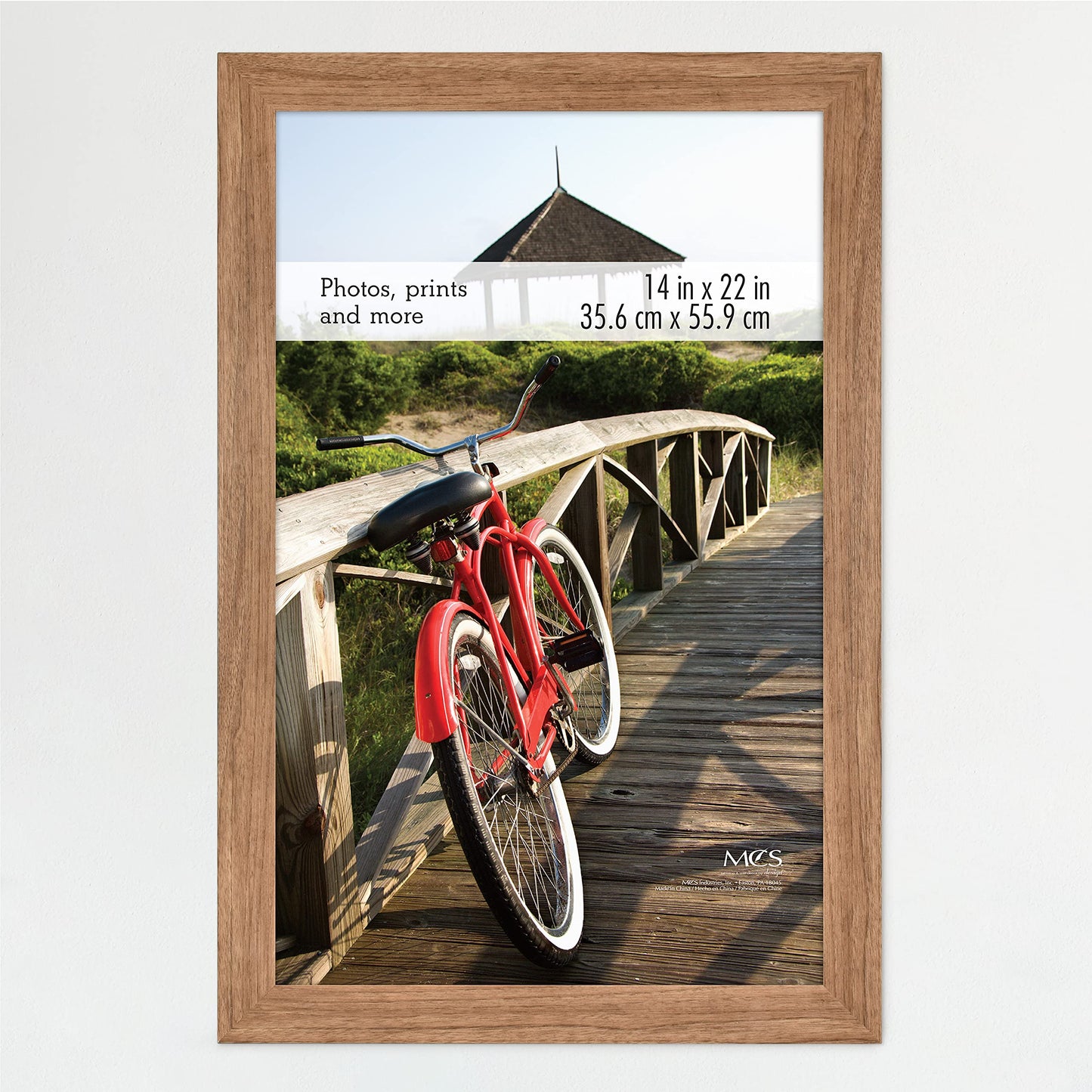 Museum Poster Frame Medium Oak, Vertical & Horizontal Wall Hanging Large Picture Frame for Photos, Posters & Art Prints