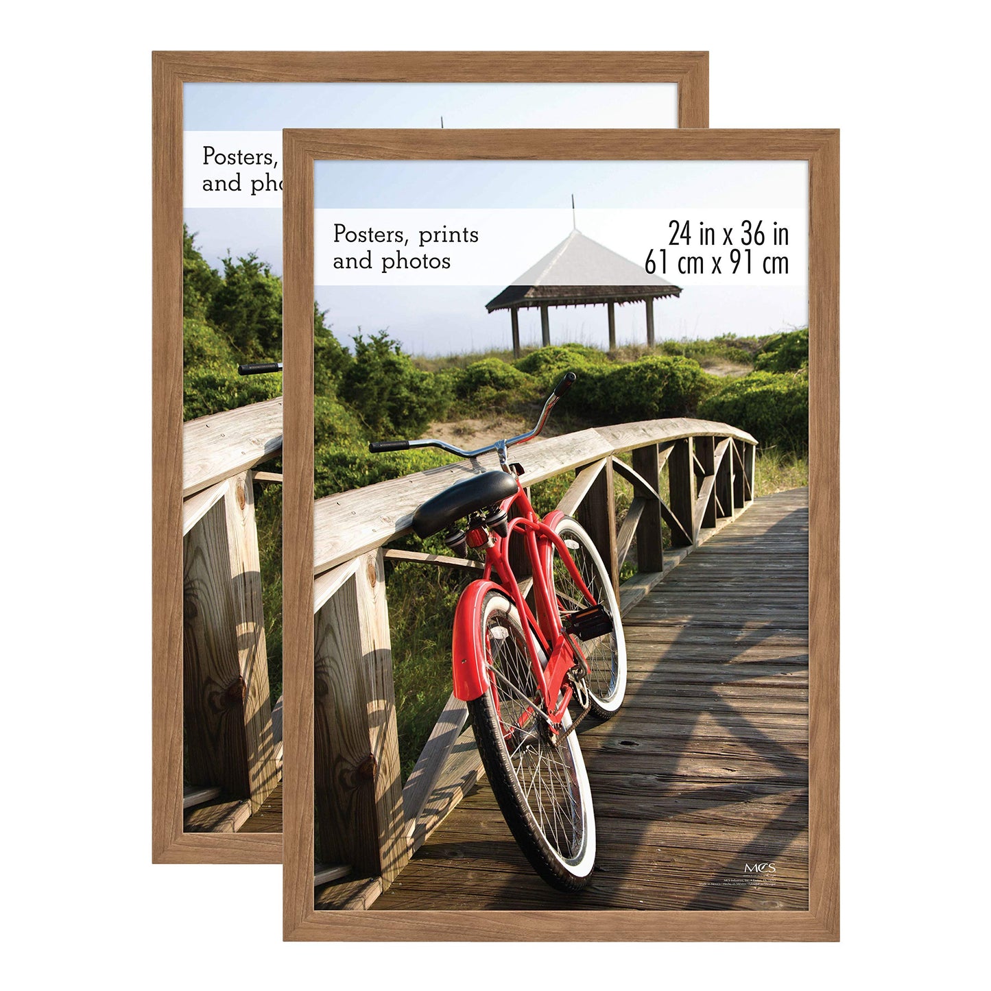 Museum Poster Frame Medium Oak, Vertical & Horizontal Wall Hanging Large Picture Frame for Photos, Posters & Art Prints