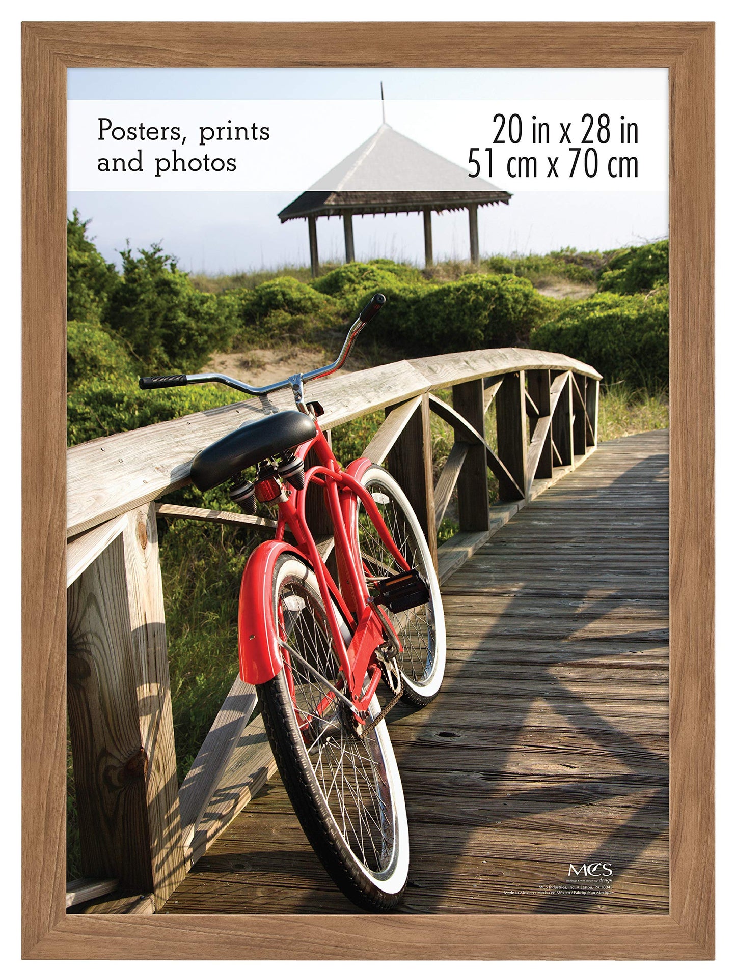 Museum Poster Frame Medium Oak, Vertical & Horizontal Wall Hanging Large Picture Frame for Photos, Posters & Art Prints