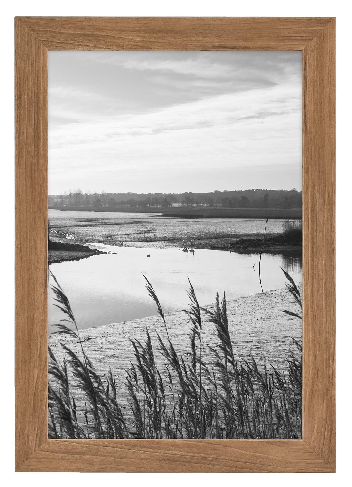 Museum Poster Frame Medium Oak, Vertical & Horizontal Wall Hanging Large Picture Frame for Photos, Posters & Art Prints