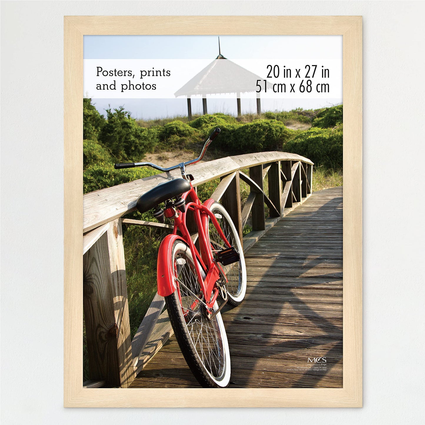 Museum Poster Frame Medium Oak, Vertical & Horizontal Wall Hanging Large Picture Frame for Photos, Posters & Art Prints