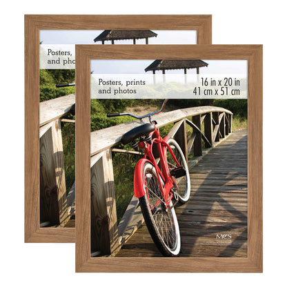 Museum Poster Frame Medium Oak, Vertical & Horizontal Wall Hanging Large Picture Frame for Photos, Posters & Art Prints