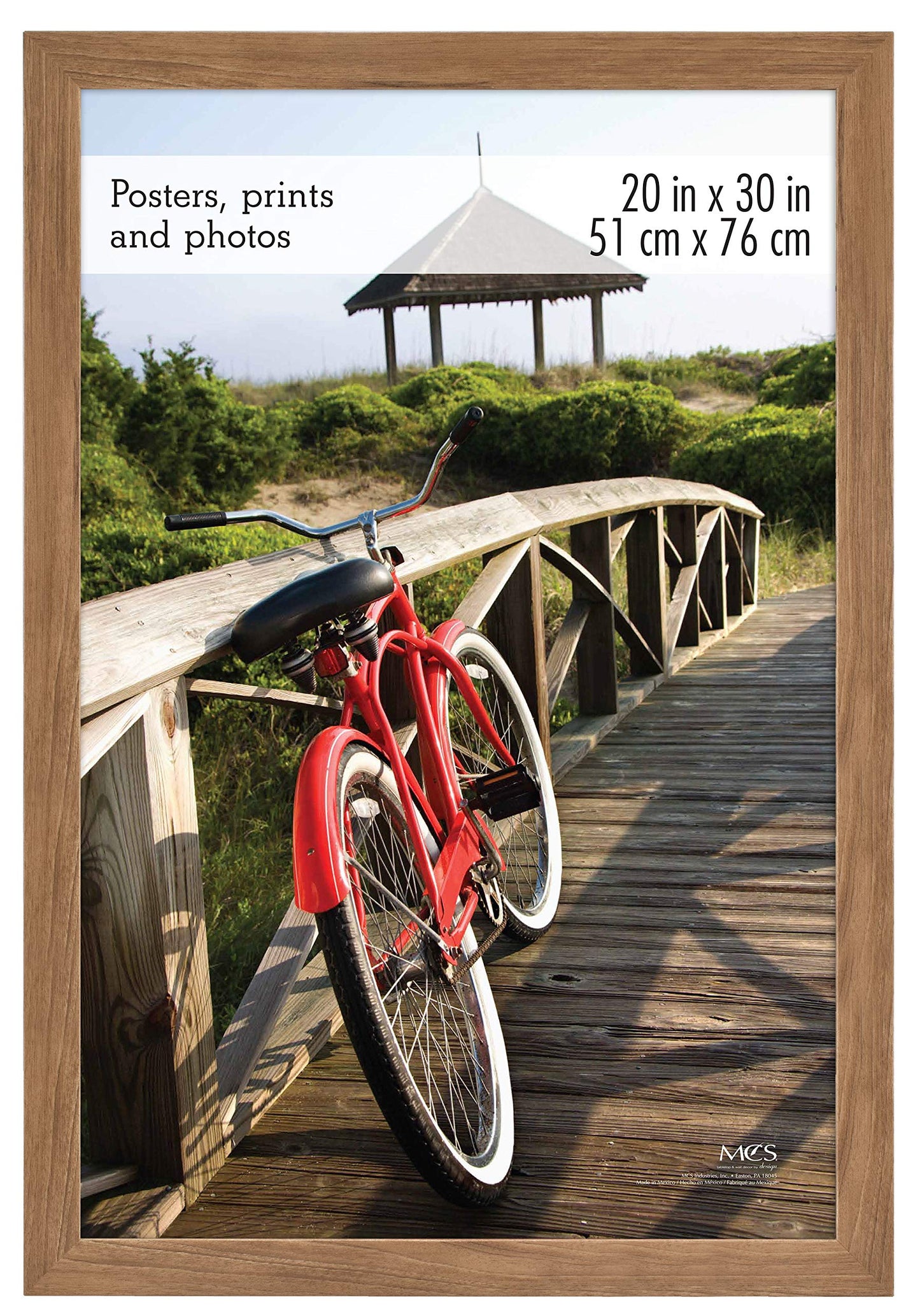 Museum Poster Frame Medium Oak, Vertical & Horizontal Wall Hanging Large Picture Frame for Photos, Posters & Art Prints