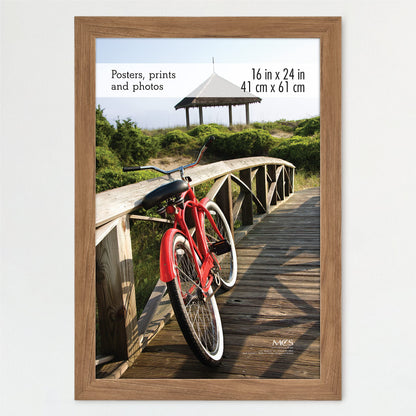 Museum Poster Frame Medium Oak, Vertical & Horizontal Wall Hanging Large Picture Frame for Photos, Posters & Art Prints