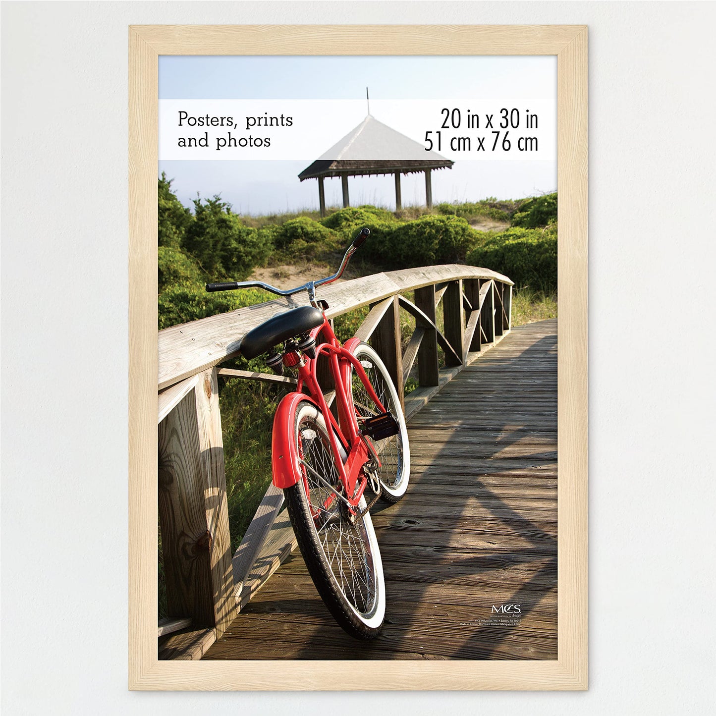 Museum Poster Frame Medium Oak, Vertical & Horizontal Wall Hanging Large Picture Frame for Photos, Posters & Art Prints