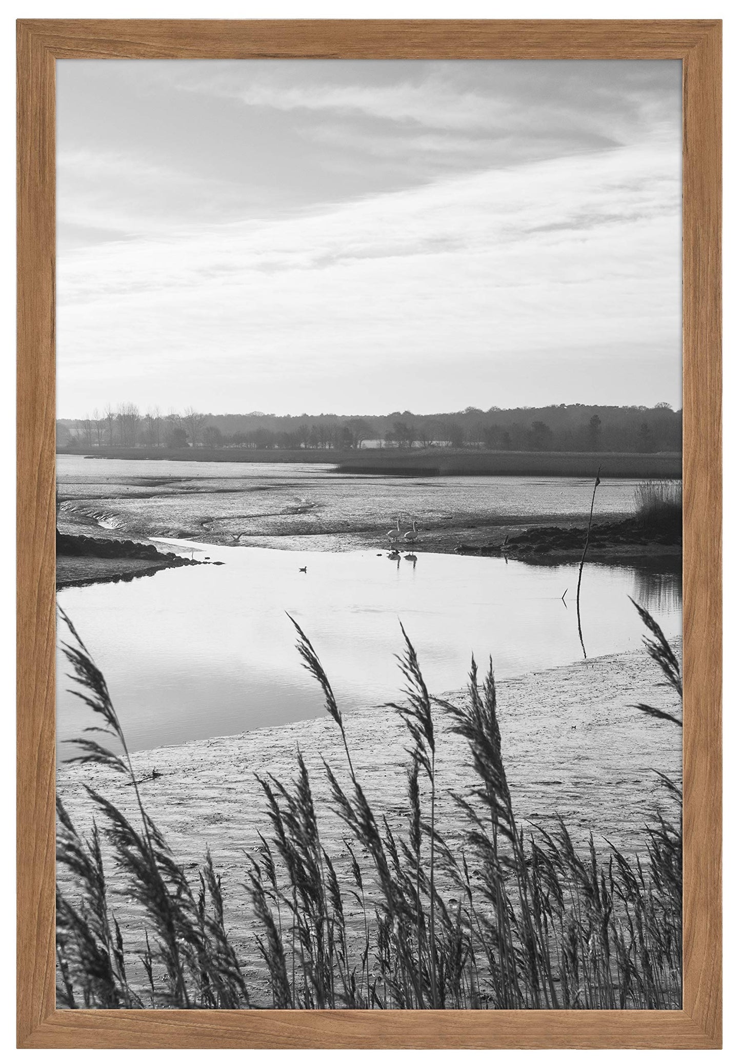 Museum Poster Frame Medium Oak, Vertical & Horizontal Wall Hanging Large Picture Frame for Photos, Posters & Art Prints