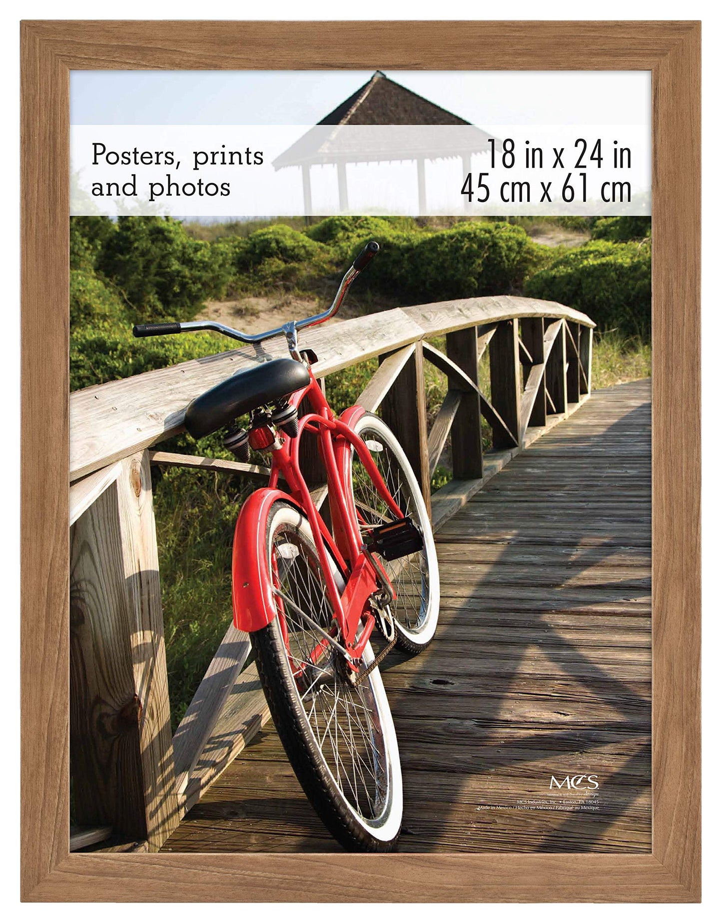 Museum Poster Frame Medium Oak, Vertical & Horizontal Wall Hanging Large Picture Frame for Photos, Posters & Art Prints