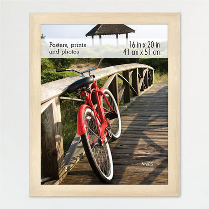 Museum Poster Frame Medium Oak, Vertical & Horizontal Wall Hanging Large Picture Frame for Photos, Posters & Art Prints