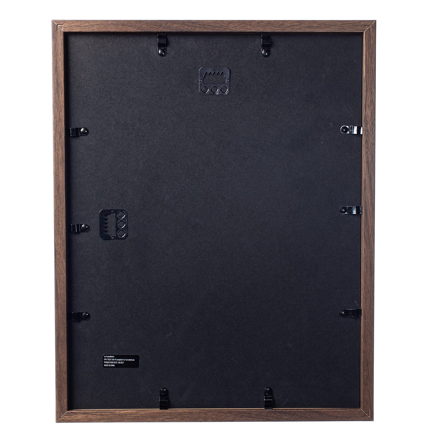 Wooden Shadow Box Frame – Display Case with Soft Felt Back, Memory Box with Tempered Glass, Elegant White Ball Push Pins