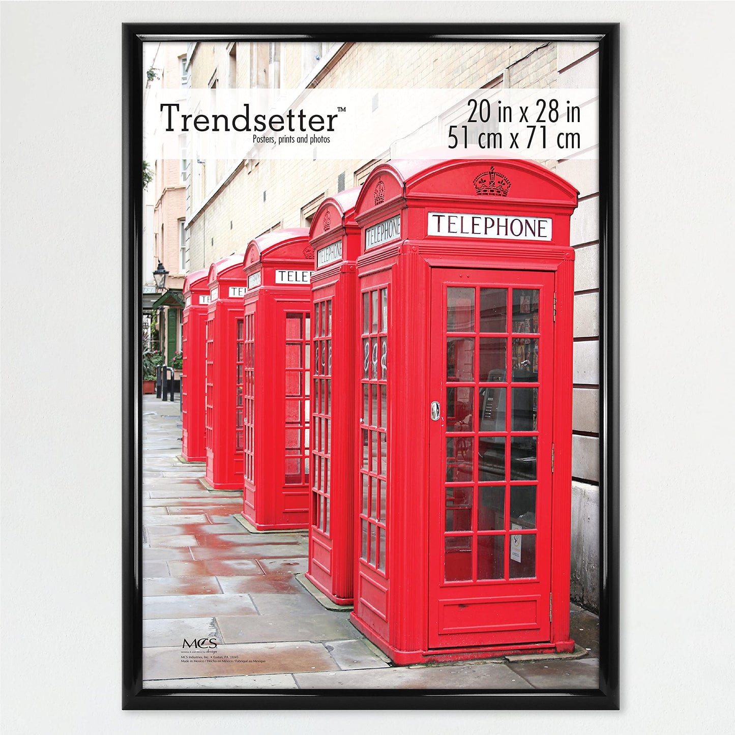 Trendsetter Poster Frame Black High-Gloss, Vertical & Horizontal Wall Hanging Large Picture Frame for Photos, Posters & Art Prints