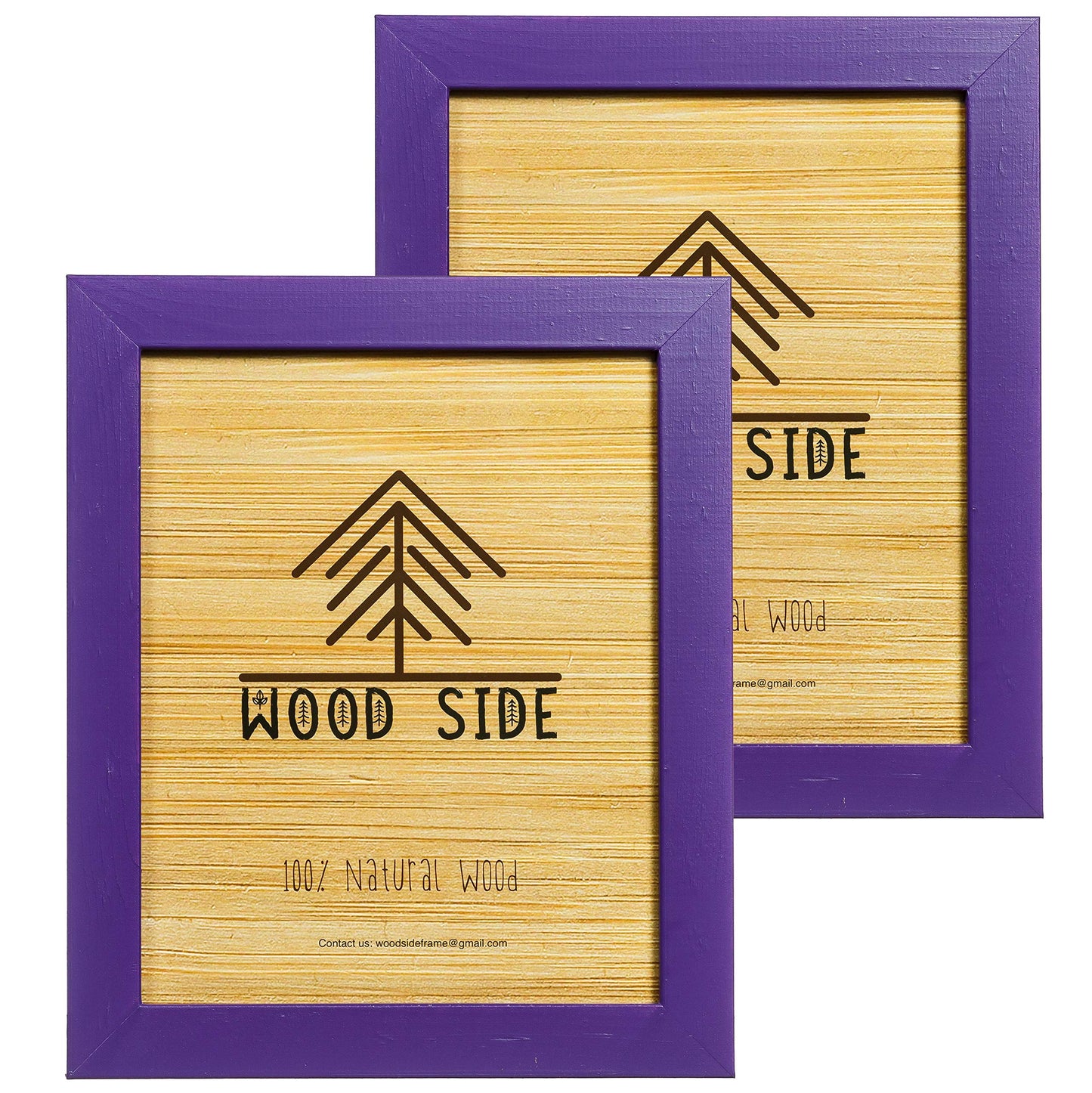 8.5 x 11 Wooden Rustic Picture Frames - Set of 2 - for Diploma Documents and Certificates - Wall Mounting and Tabletop - Wood Grain Finish