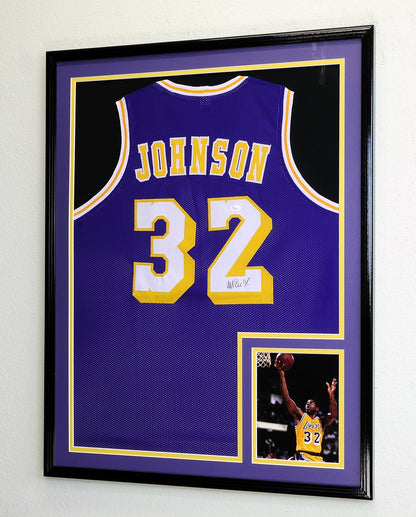 XL Double Matted Custom Framed Jersey Display Case Frame w/98% UV Protection